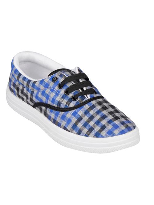 blue canvas laceup sneakers - 14746724 - Very Small Image - 1