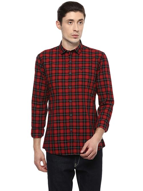 red cotton casual shirt - 14748208 - Very Small Image - 1