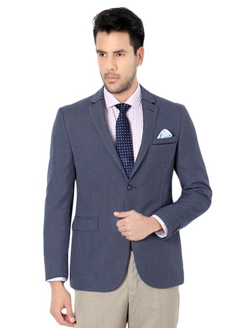 blue wool formal blazer - 14748764 - Very Small Image - 1