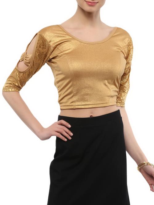 creative sleeved solid blouse - 14749053 - Very Small Image - 1