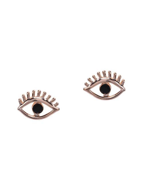gold metal studs earrings - 14749157 - Very Small Image - 1