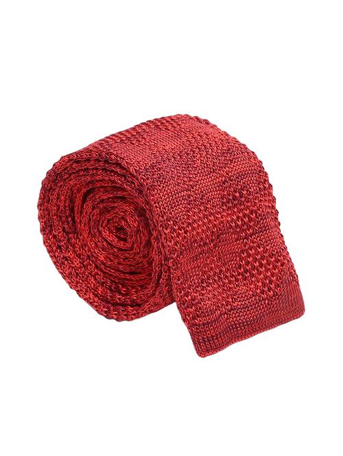 red micro fiber tie with lapelpins and handkerchief - 14750187 - Very Small Image - 1