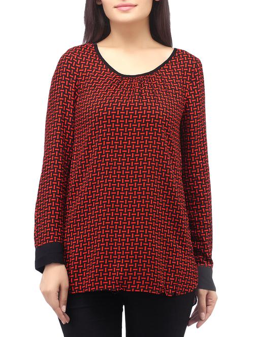 red printed tunic - 14750586 - Very Small Image - 1