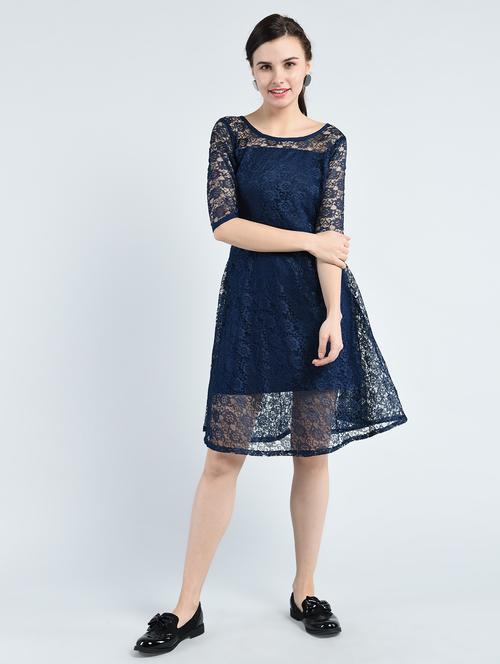 floral laced flare dress - 14751761 - Very Small Image - 1