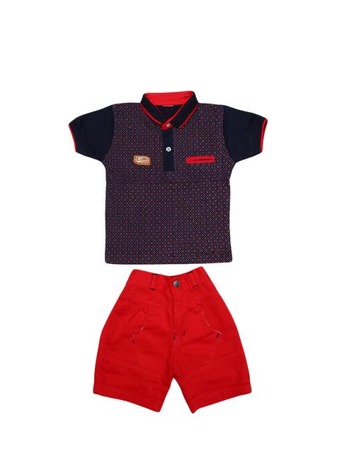 red cotton shorts set - 14754591 - Very Small Image - 1