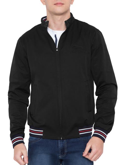 black nylon casual jacket - 14754678 - Very Small Image - 1