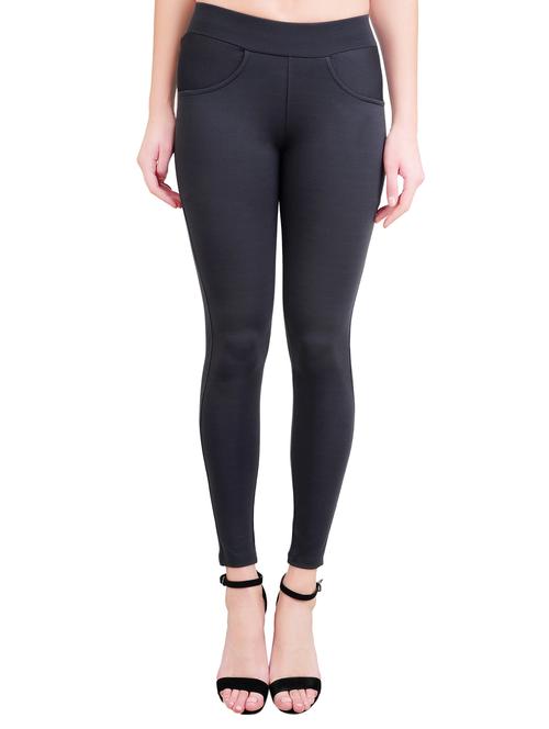 grey cotton blend jeggings - 14756544 - Very Small Image - 1