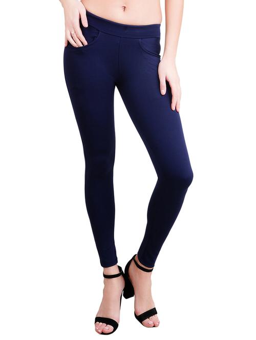 navy blue viscose jeggings - 14756666 - Very Small Image - 1