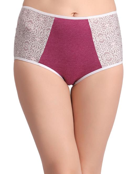 purple cotton blend hipster panty - 14760232 - Very Small Image - 1
