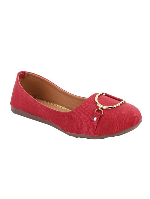 red suede ballerina - 14761444 - Very Small Image - 1