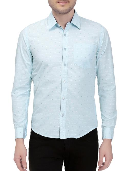 light blue cotton casual shirt - 14762069 - Very Small Image - 1