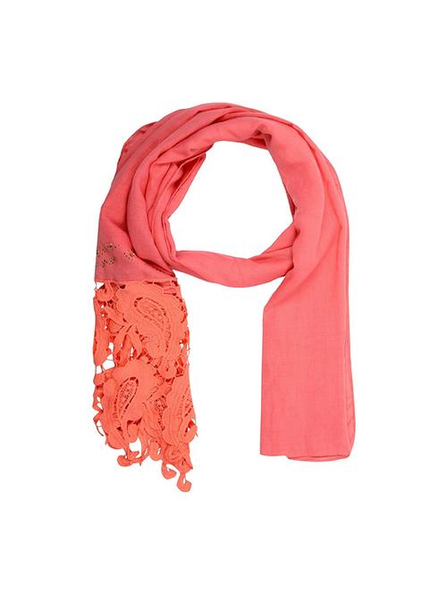 pink cotton stole - 14763078 - Very Small Image - 1