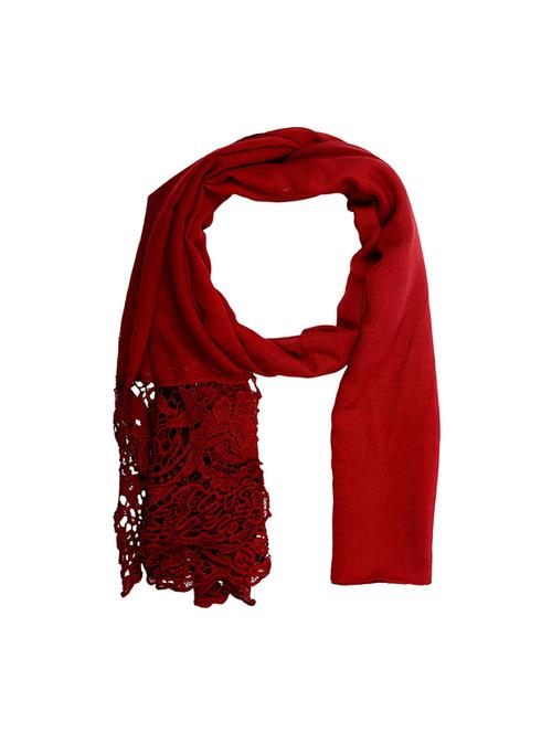 red cotton stole - 14763116 - Very Small Image - 1