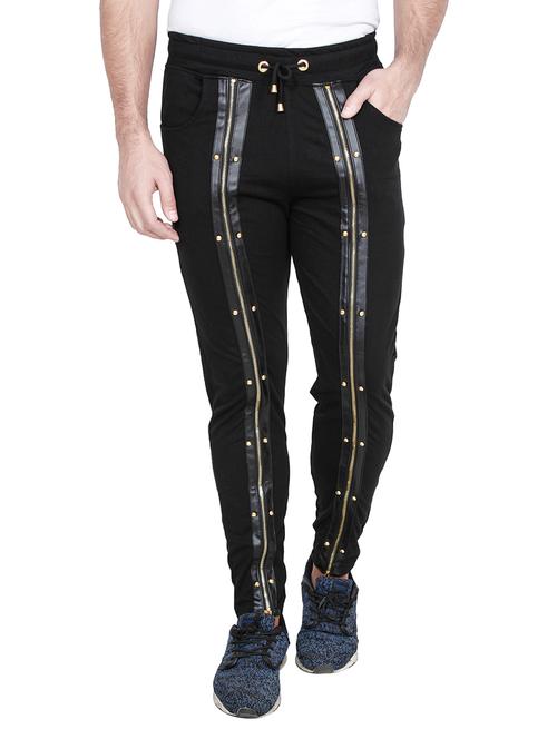 black cotton  full length track pant - 14763917 - Very Small Image - 1