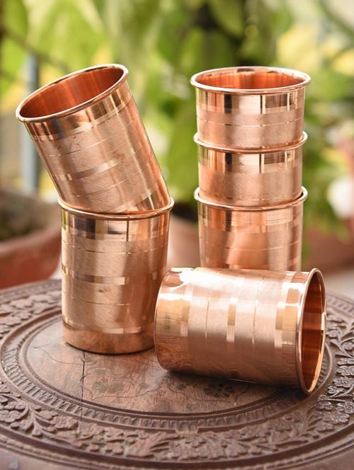 copper water glasses - set of 6 - 14764364 - Very Small Image - 1