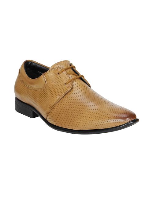 beige leatherette formal derby - 14764642 - Very Small Image - 1