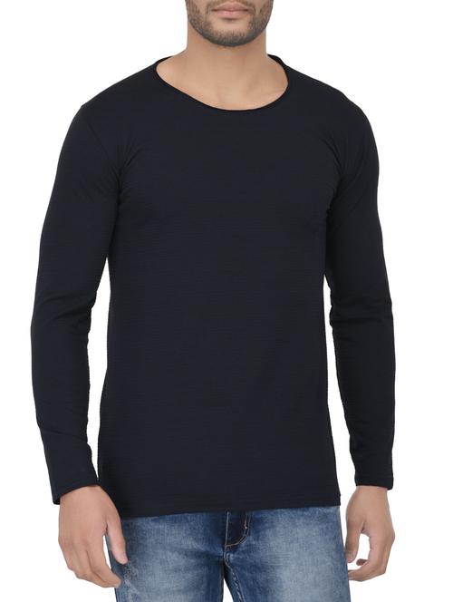 navy blue cotton  t-shirt - 14767074 - Very Small Image - 1