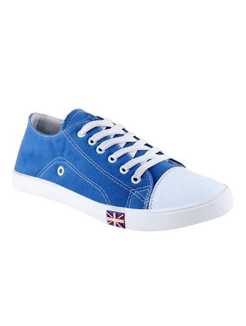 blue canvas lace up sneaker - 14769418 - Very Small Image - 1