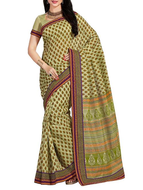 all over printed saree with blouse - 14773114 - Very Small Image - 1