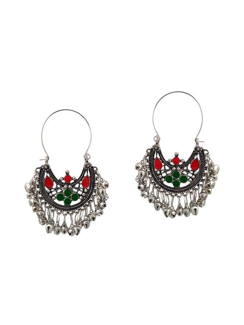 red metal chandballi earrings - 14773657 - Very Small Image - 1
