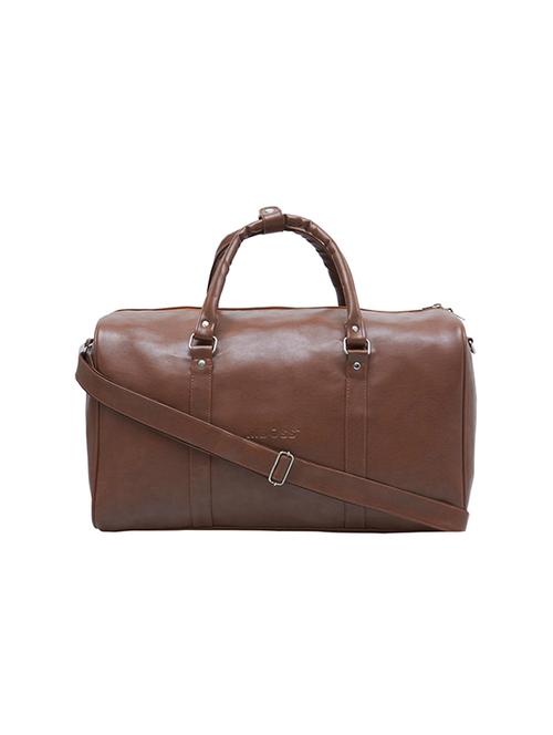 brown leatherette (pu) dufflebag - 14773970 - Very Small Image - 1