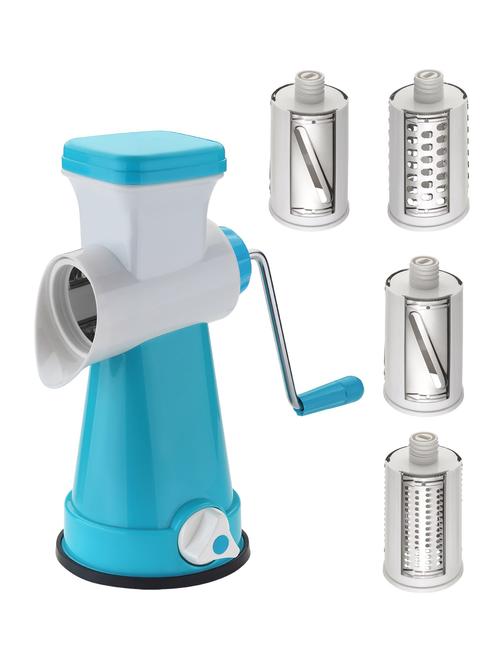 jen blue 4 in 1 drum rotary vegetable cutter, shredder, grater & slicer - 14773997 - Very Small Image - 1