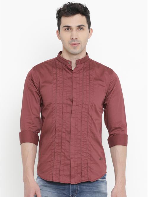 red cotton casual shirt - 14775335 - Very Small Image - 1