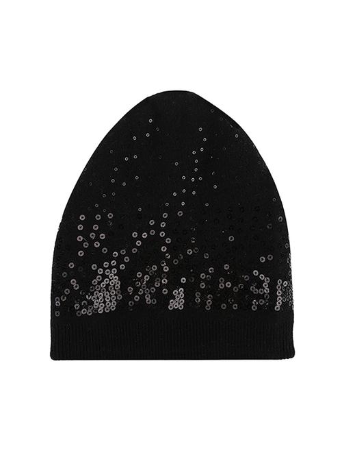 hair drama company black sequins beanie for women and girls - 14776221 - Very Small Image - 1