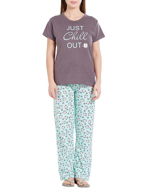 graphic tee with pajama set  - 14776620 - Very Small Image - 1