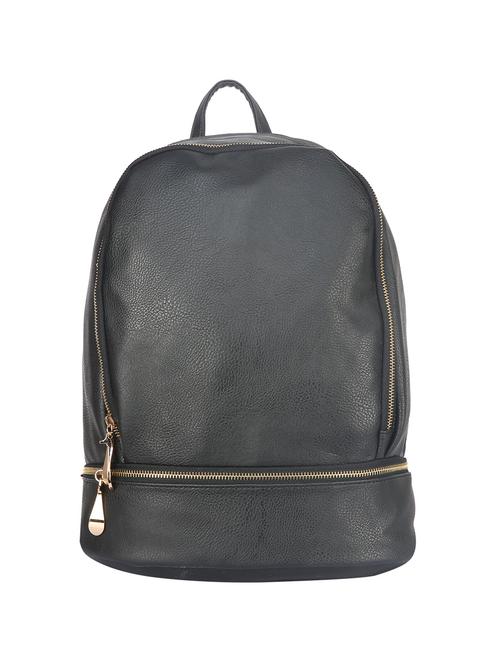 black leatherette fashion backpack - 14777043 - Very Small Image - 1