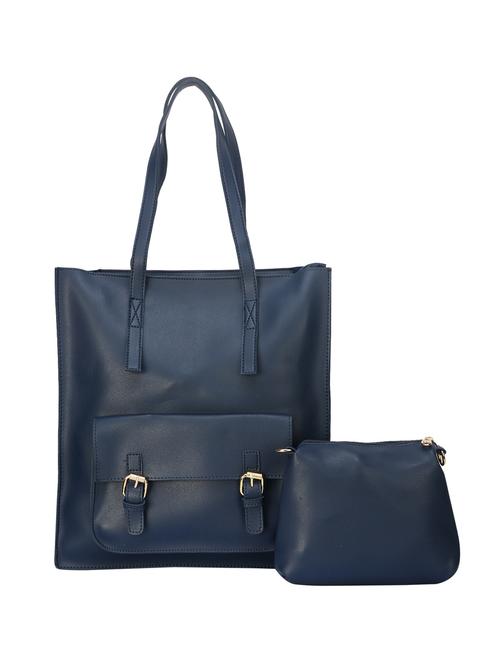 blue leatherette handbag - 14777047 - Very Small Image - 1
