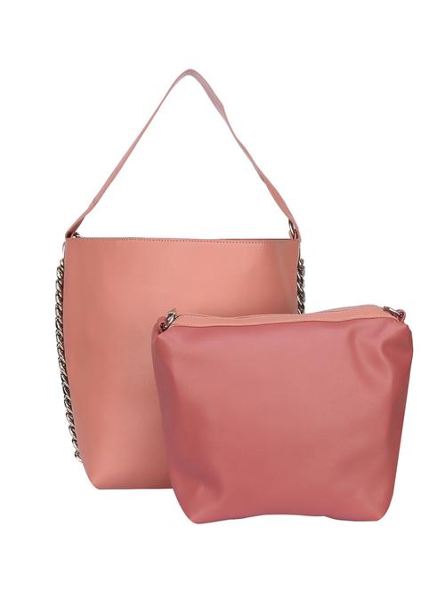 pink leatherette  regular handbag - 14777066 - Very Small Image - 1