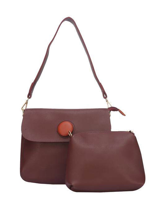 red leatherette  regular handbag - 14777116 - Very Small Image - 1