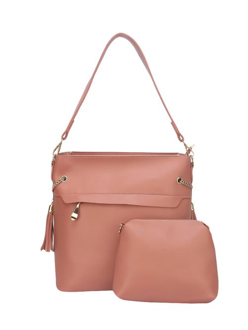 pink leatherette regular handbag - 14777129 - Very Small Image - 1