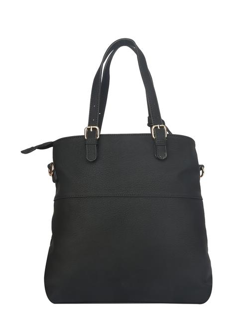 black leatherette  regular handbag - 14777149 - Very Small Image - 1