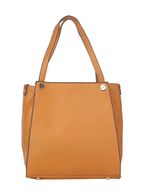 brown leatherette  regular handbag - 14777191 - Very Small Image - 1