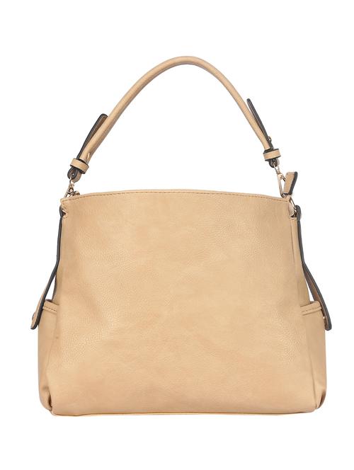 beige leatherette regular handbag - 14777229 - Very Small Image - 1