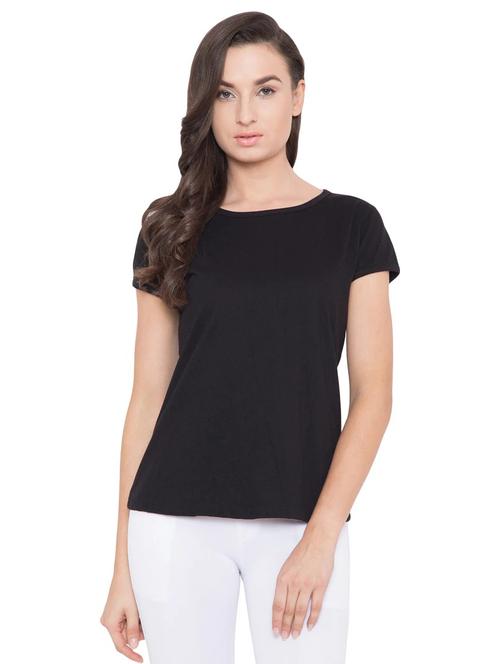 boat neck solid tee - 14777568 - Very Small Image - 1