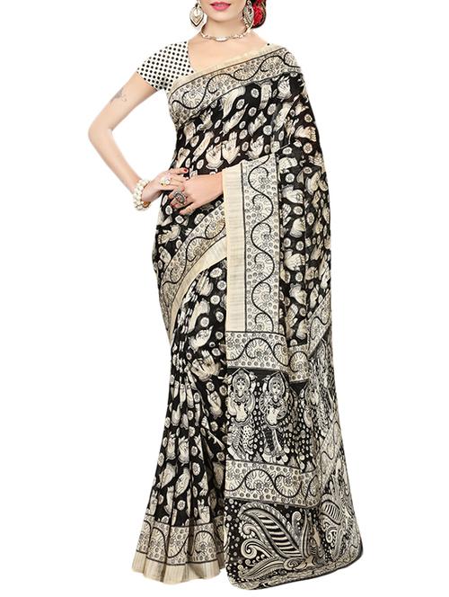 kalamkari bhagalpuri saree with blouse - 14778059 - Very Small Image - 1