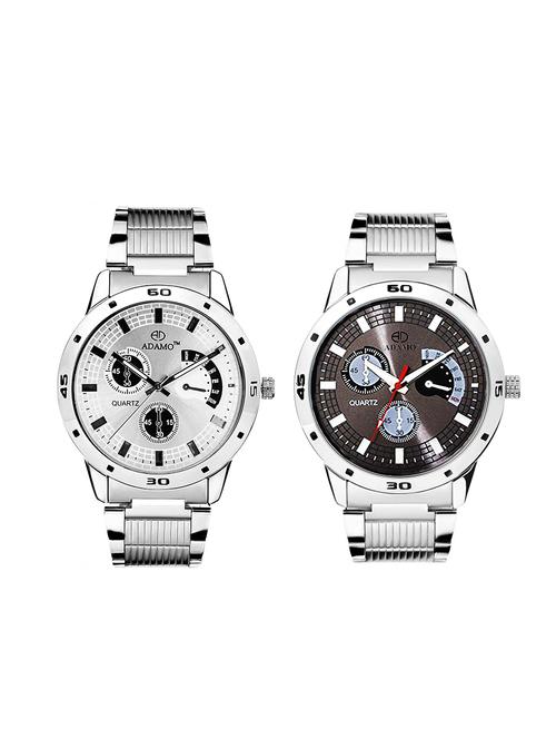 adamo men's designer watch combo 109106 - 14780214 - Very Small Image - 1