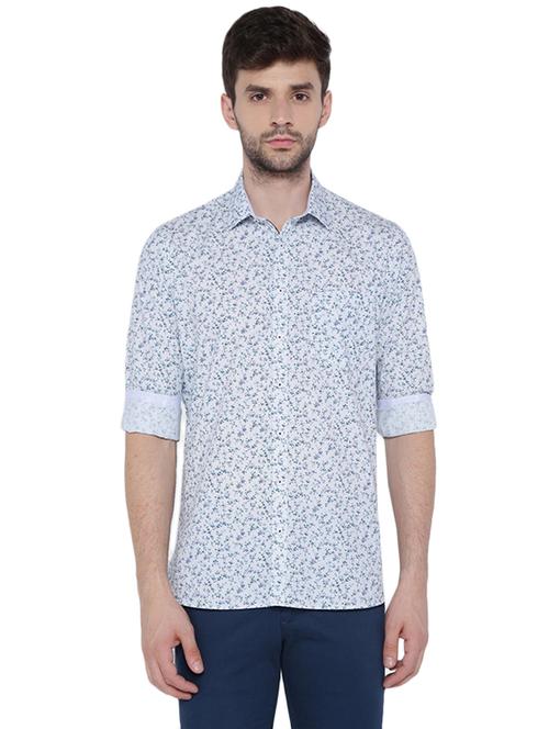 blue cotton casual shirt - 14780770 - Very Small Image - 1