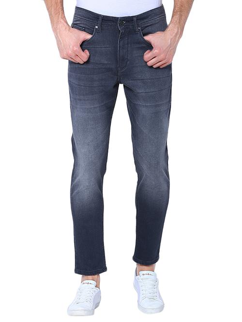 blue cotton blend washed jeans - 14782799 - Very Small Image - 1