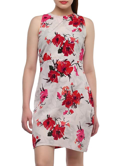 pink printed sheath dress - 14783857 - Very Small Image - 1