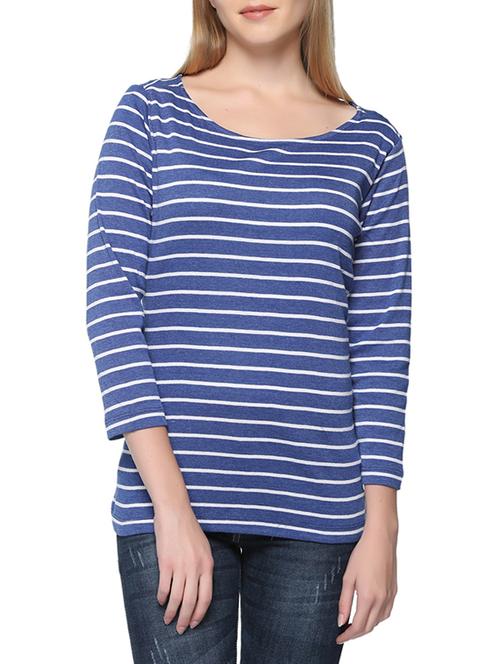 blue striped tee - 14784642 - Very Small Image - 1