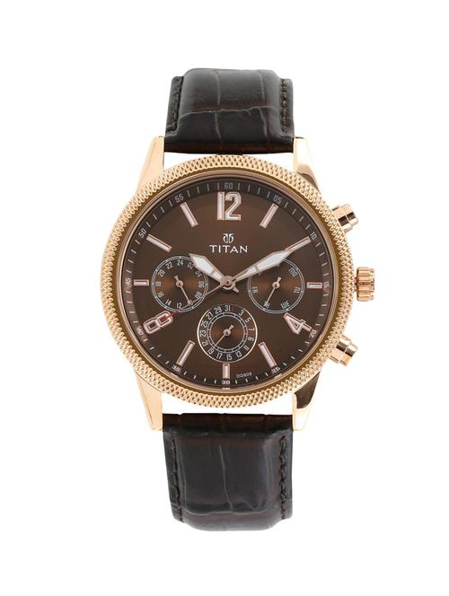 titan brown dial  watch for men - 1734wl01 - 14785041 - Very Small Image - 1