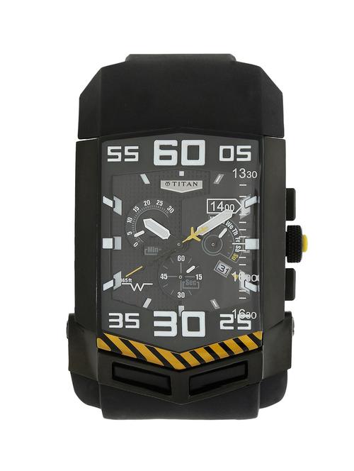 titan black dial  watch for men - 1612np01 - 14785073 - Very Small Image - 1