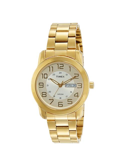 timex gold dial  watch for men - tweg15304 - 14785113 - Very Small Image - 1