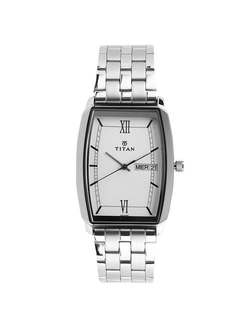 titan white dial  watch for men - 1737sm01 - 14785116 - Very Small Image - 1