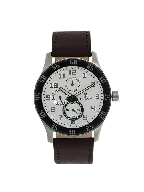 titan white dial  watch for men - 1632sl01 - 14785184 - Very Small Image - 1