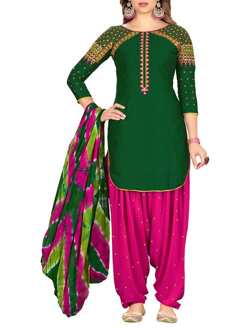 embroidered unstitched patiyala suit - 14785677 - Very Small Image - 1